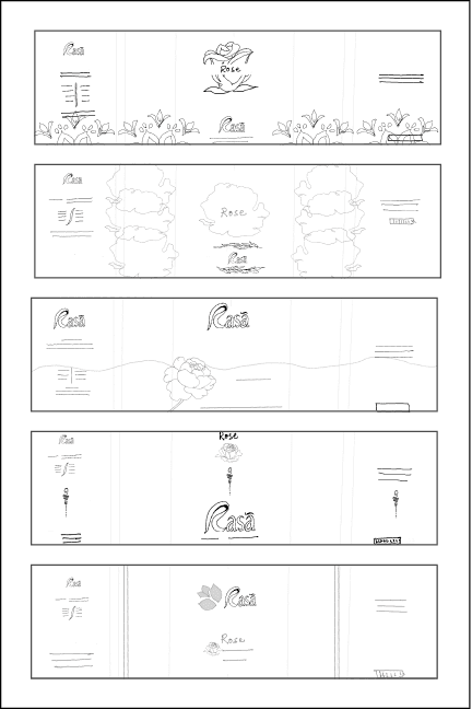 Flavor badge explorations for Rose, Saffron, and Khus